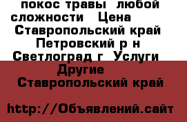 покос травы  любой сложности › Цена ­ 200 - Ставропольский край, Петровский р-н, Светлоград г. Услуги » Другие   . Ставропольский край